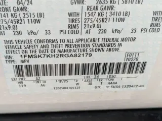 Ford Explorer 2024 ST-Line 4dr SUV