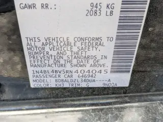 Nissan Altima 2024 2.5 S 4dr Sedan