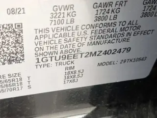 GMC Sierra 1500 2021 4x4 AT4 4dr Crew Cab 5.8 ft. SB