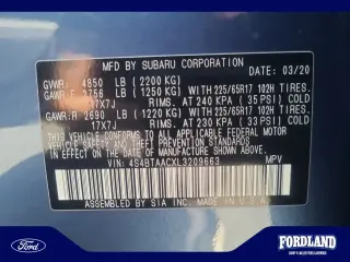 Subaru Outback 2020 AWD Base 4dr Crossover