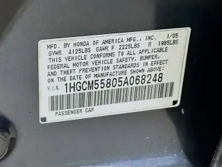 Honda Accord 2005 EX 4dr Sedan w/Leather