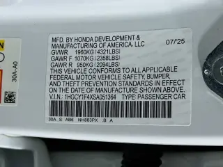Honda Accord 2025 SE 4dr Sedan