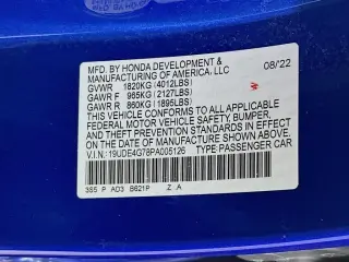 Acura Integra 2023 4dr Liftback 6M w/Technology and A-SPEC Package