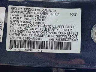 Honda Civic 2022 EX-L 4dr Hatchback