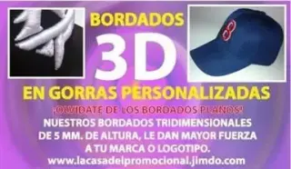GORRAS BORDADAS EN 3D