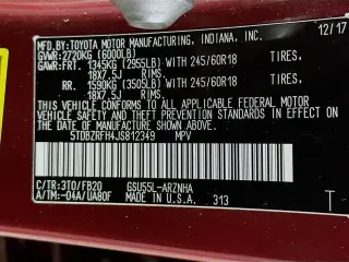Toyota Highlander 2018 AWD LE 4dr SUV