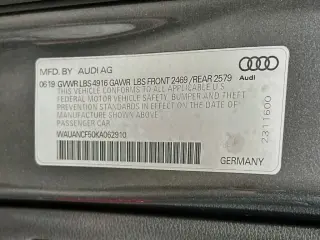 Audi A5 Sportback 2019 AWD quattro Premium 45 TFSI 4dr Sportback