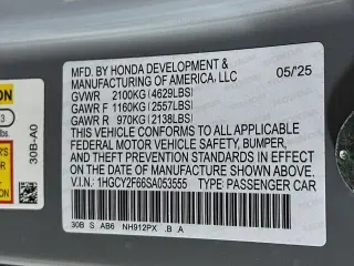 Honda Accord Hybrid 2025 EX-L 4dr Sedan