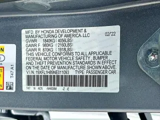 Honda Civic 2022 Sport Touring 4dr Hatchback CVT