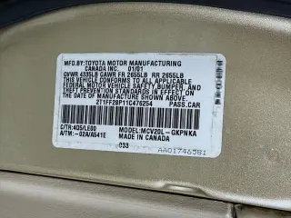 Toyota Camry Solara 2001 SE V6 2dr Convertible