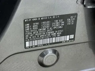 Honda HR-V 2017 EX 4dr Crossover CVT