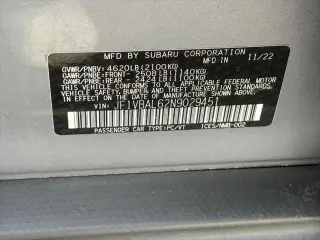 Subaru WRX 2022 AWD Limited 4dr Sedan 6M