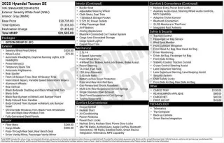 Hyundai TUCSON 2025 SE 4dr SUV