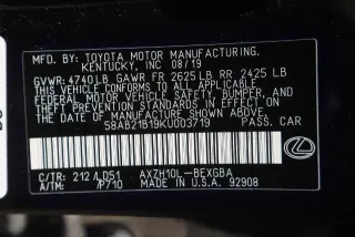 Lexus ES 300h 2019 Luxury 4dr Sedan