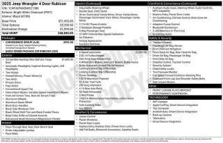 Jeep Wrangler 2025 4x4 Rubicon 4dr SUV