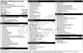 Ram 1500 2026 4x2 Express 4dr Crew Cab 5.6 ft. SB Pickup