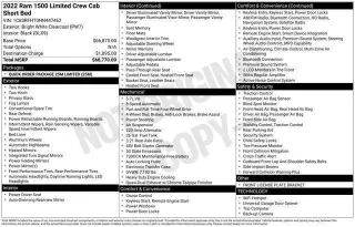 Ram 1500 2022 4x4 Limited 4dr Crew Cab 5.6 ft. SB Pickup