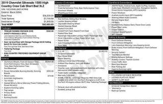 Chevrolet Silverado 1500 2019 4x4 High Country 4dr Crew Cab 5.8 ft. SB