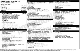 Chevrolet Tahoe 2021 4x2 RST 4dr SUV
