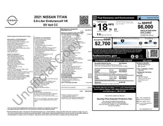 Nissan Titan 2021 4x4 SV 4dr Crew Cab 5.6 ft. SB