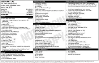 Kia K4 2025 LXS 4dr Sedan