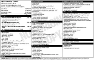Chevrolet Trax 2025 LT 4dr Crossover