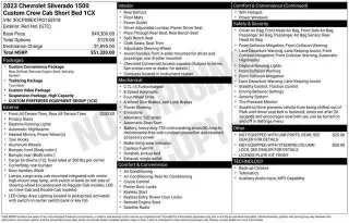 Chevrolet Silverado 1500 2023 4x4 Custom 4dr Crew Cab 5.8 ft. SB