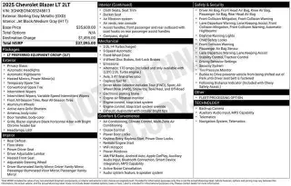 Chevrolet Blazer 2025 LT 4dr SUV w/2LT