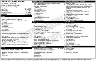 Subaru Outback 2023 AWD Premium 4dr Crossover
