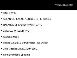Subaru Outback 2025 AWD Onyx Edition 4dr Crossover