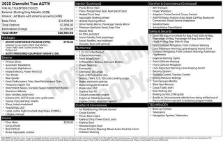 Chevrolet Trax 2025 ACTIV 4dr Crossover