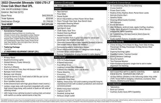 Chevrolet Silverado 1500 Limited 2022 4x4 LT 4dr Crew Cab 5.8 ft. SB w/2FL