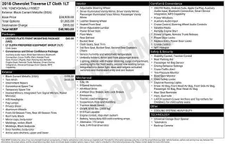 Chevrolet Traverse 2018 4x4 LT Cloth 4dr SUV w/1LT