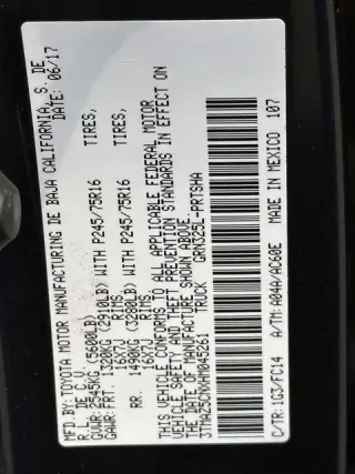 Toyota Tacoma 2017 4x2 SR5 V6 4dr Double Cab 5.0 ft SB