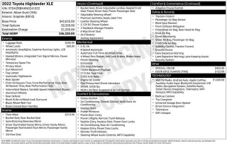Toyota Highlander 2022 AWD XLE 4dr SUV