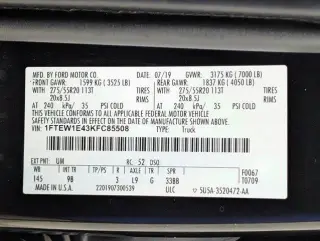 Ford F-150 2019 4x4 Platinum 4dr SuperCrew 5.5 ft. SB