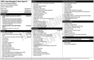 Jeep Wrangler 2025 4x4 Sport 2dr SUV