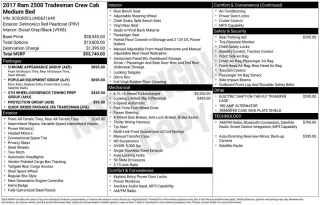 Ram 2500 2017 4x4 Tradesman 4dr Crew Cab 6.3 ft. SB Pickup