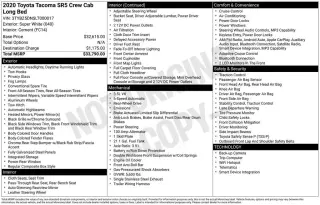 Toyota Tacoma 2020 4x2 TRD Sport 4dr Double Cab 6.1 ft LB