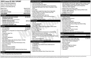 Lexus IS 350 2023 F SPORT 4dr Sedan