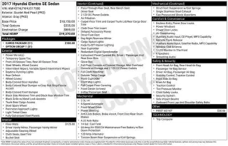 Hyundai ELANTRA 2017 SE 4dr Sedan 6M