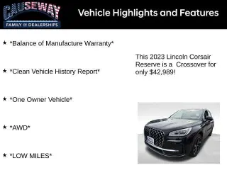 Lincoln Corsair 2023 AWD Reserve 4dr SUV