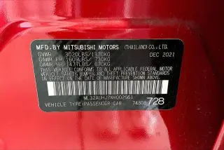 Mitsubishi Mirage 2022 ES 4dr Hatchback 5M