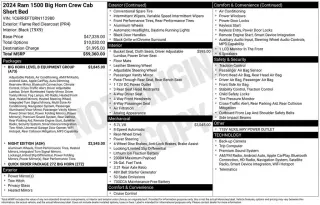 Ram 1500 2024 4x2 Big Horn 4dr Crew Cab 5.6 ft. SB Pickup