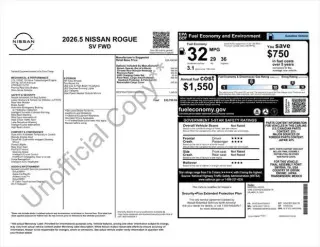 Nissan Rogue 2026 SV 4dr Crossover