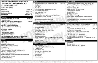 Chevrolet Silverado 1500 Limited 2022 4x2 Custom 4dr Crew Cab 5.8 ft. SB