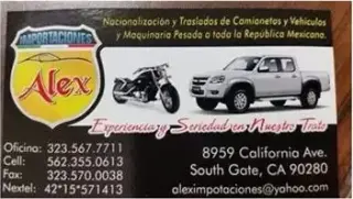 ALEX IMPORTACIONES Y TRASLADOS