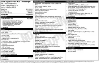 2011 TOYOTA SIENNA