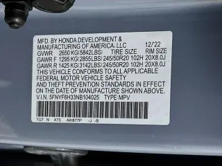 Honda Pilot 2022 AWD Sport 4dr SUV