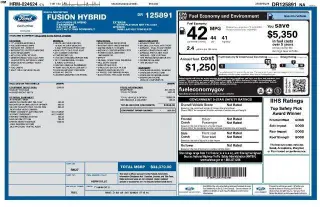 Ford Fusion Hybrid 2013 SE 4dr Sedan